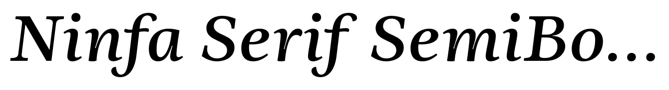 Ninfa Serif SemiBold Italic